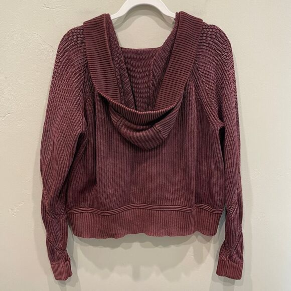 Lululemon Rest Assured Full Zip Hoodie in Washed Garnet - Size: Large - Picture 4 of 10